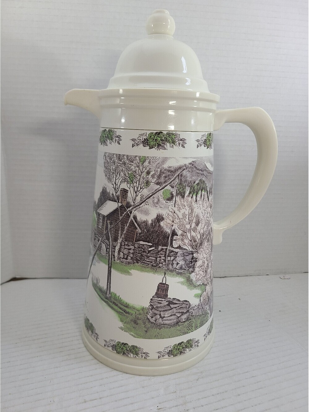 Johnson Brothers Vintage Thermal Coffee Pot Carafe Friendly Village Collection